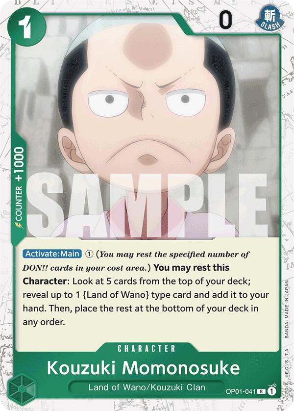 OP01-041 R Kouzuki Momonosuke (Pirate Flag Foil) EN