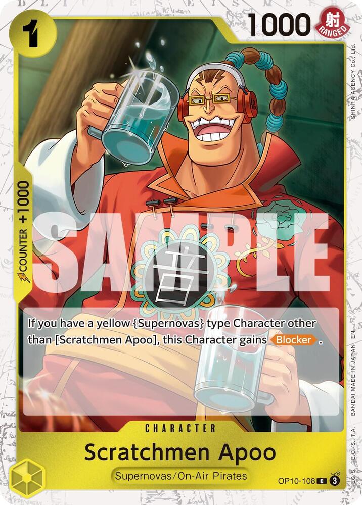 OP10-108 C Scratchmen Apoo (Pirate Flag Foil) EN