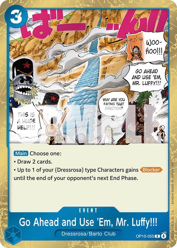 OP15-055 R Go Ahead and Use 'Em, Mr. Luffy!!! EN