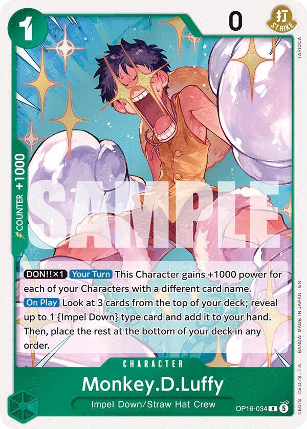 OP16-034 R Monkey.D.Luffy EN