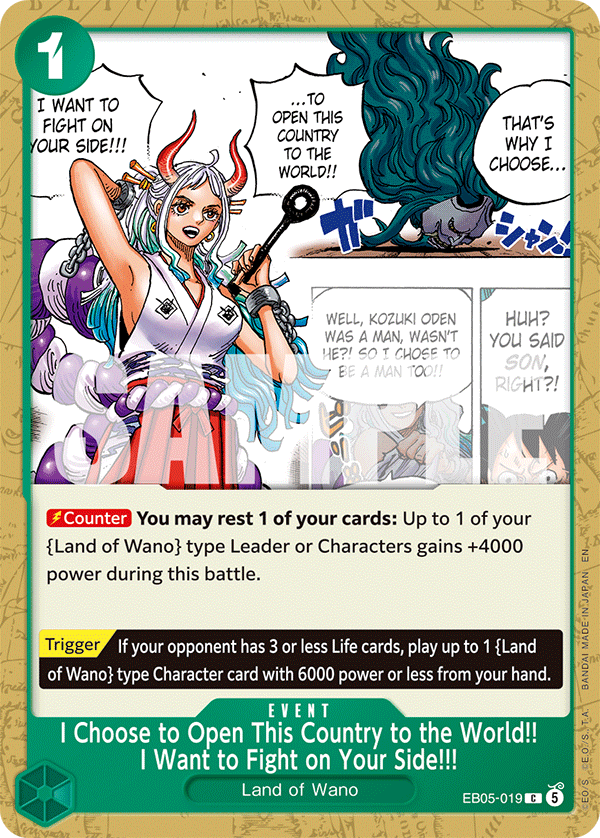 EB05-019 C I Choose to Open This Country to the World!! I Want to Fight on Your Side!!! EN