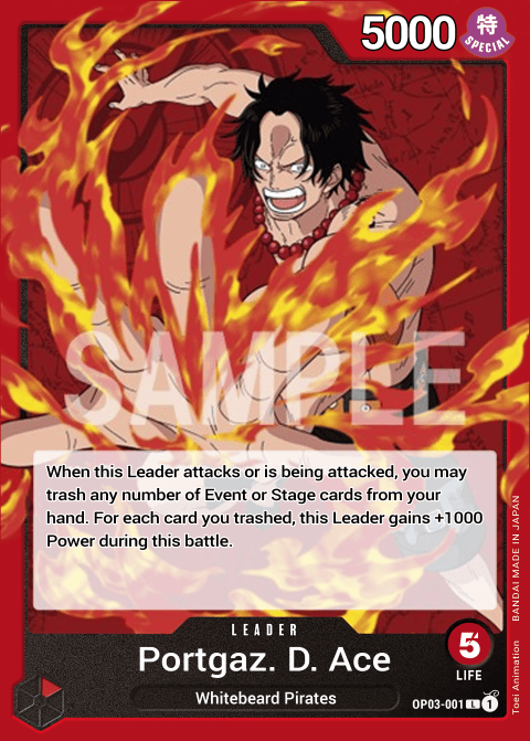 OP03-001 L Portgas.D.Ace EN
