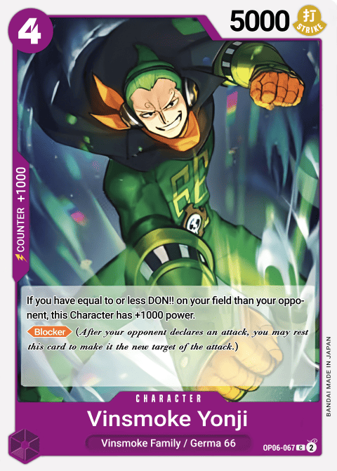 OP06-067 R Vinsmoke Yonji EN