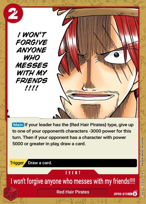 OP09-019 C Nobody Hurts a Friend of Mine!!!! EN
