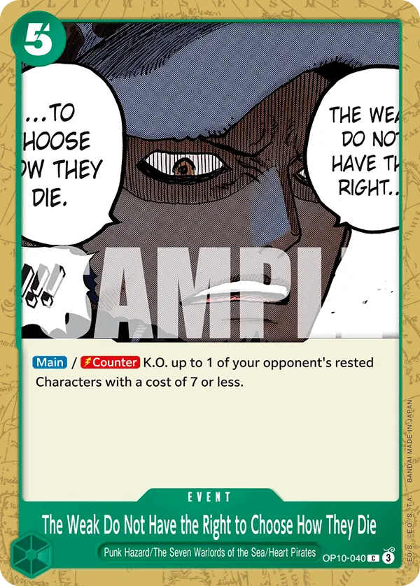 OP10-040 C The Weak Do Not Have the Right to Choose How They Die EN