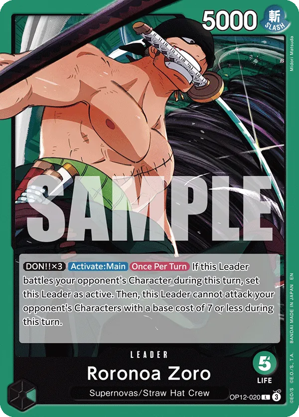 OP12-020 L Roronoa Zoro EN
