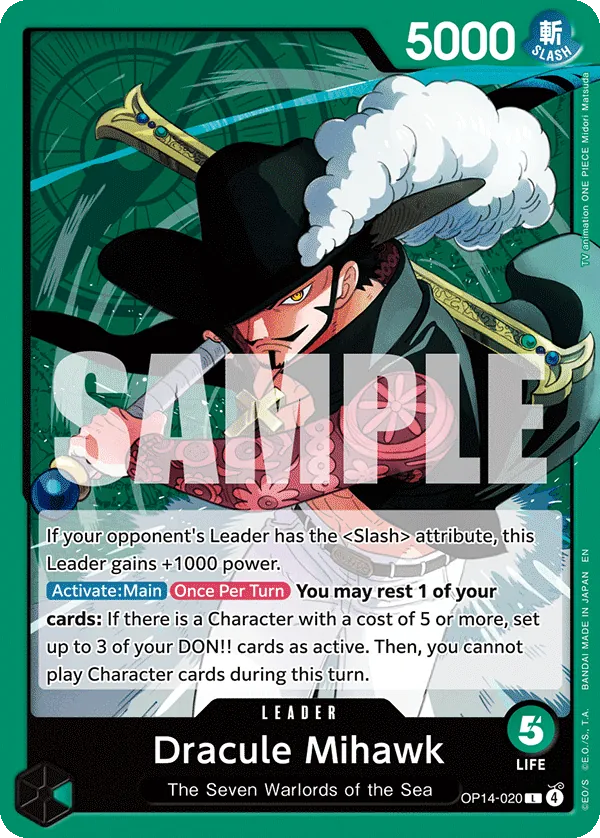 OP14-020 L Dracule Mihawk EN
