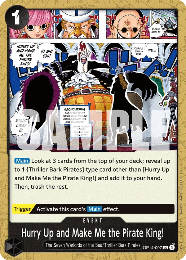 OP14-097 UC Hurry Up and Make Me the Pirate King! EN