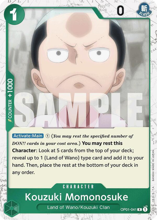 OP01-041 R Kouzuki Momonosuke (Pirate Flag Foil) EN