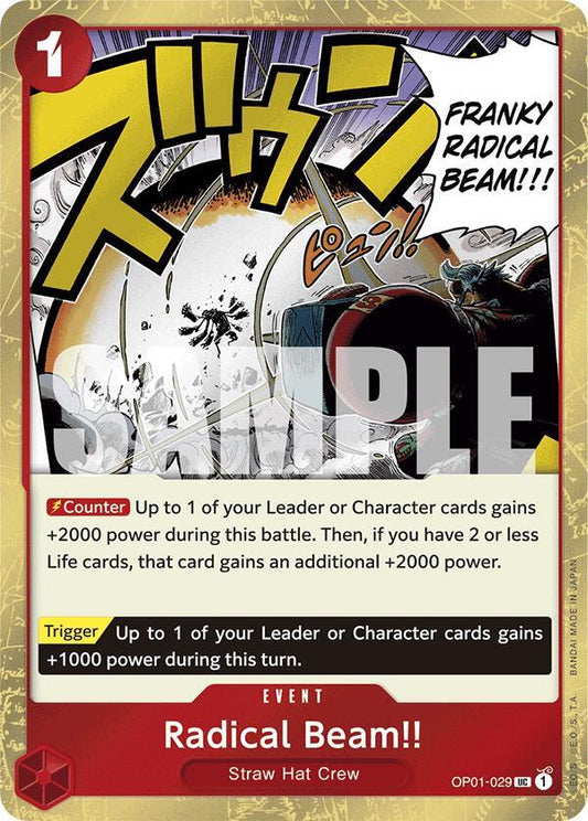 OP01-029 UC Radical Beam!! (Pirate Flag Foil) EN