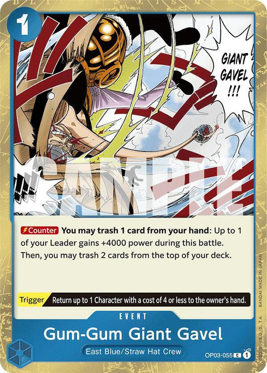 OP03-055 C Gum-Gum Giant Gavel (Pirate Flag Foil) EN