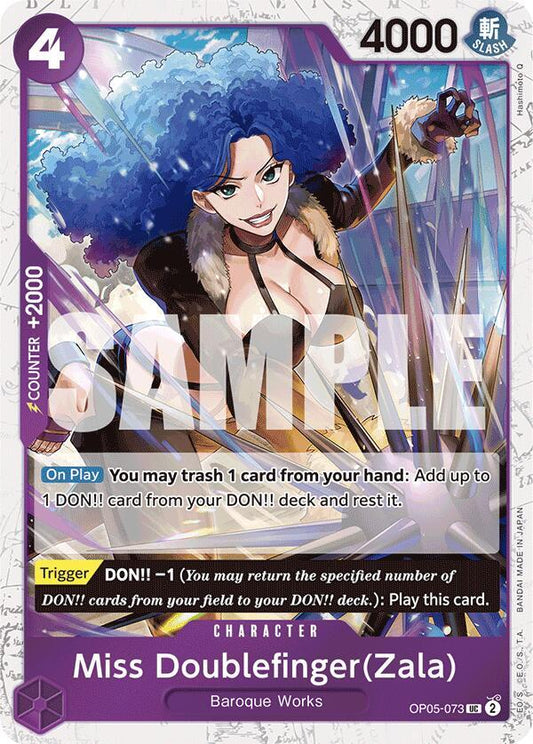 OP05-073 UC Miss Doublefinger(Zala) (Pirate Flag Foil) EN