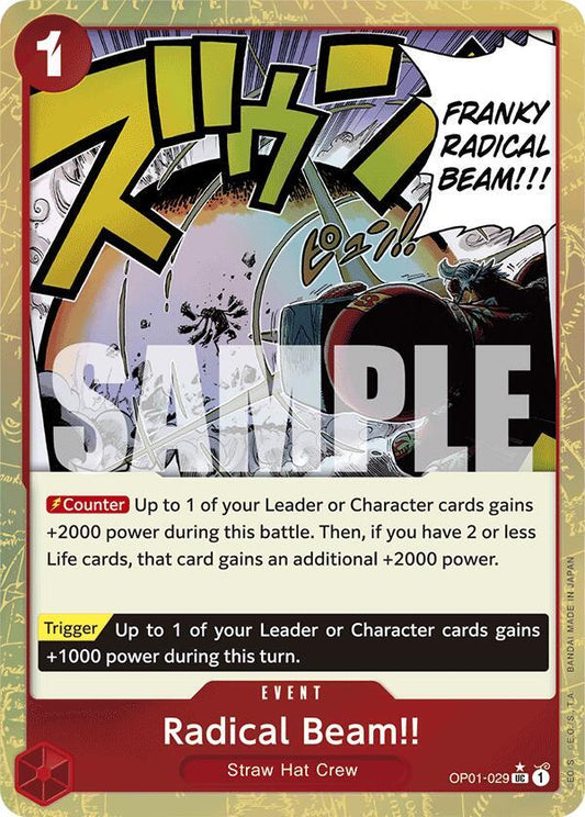 OP01-029 UC Radical Beam!! (Textured Foil) EN