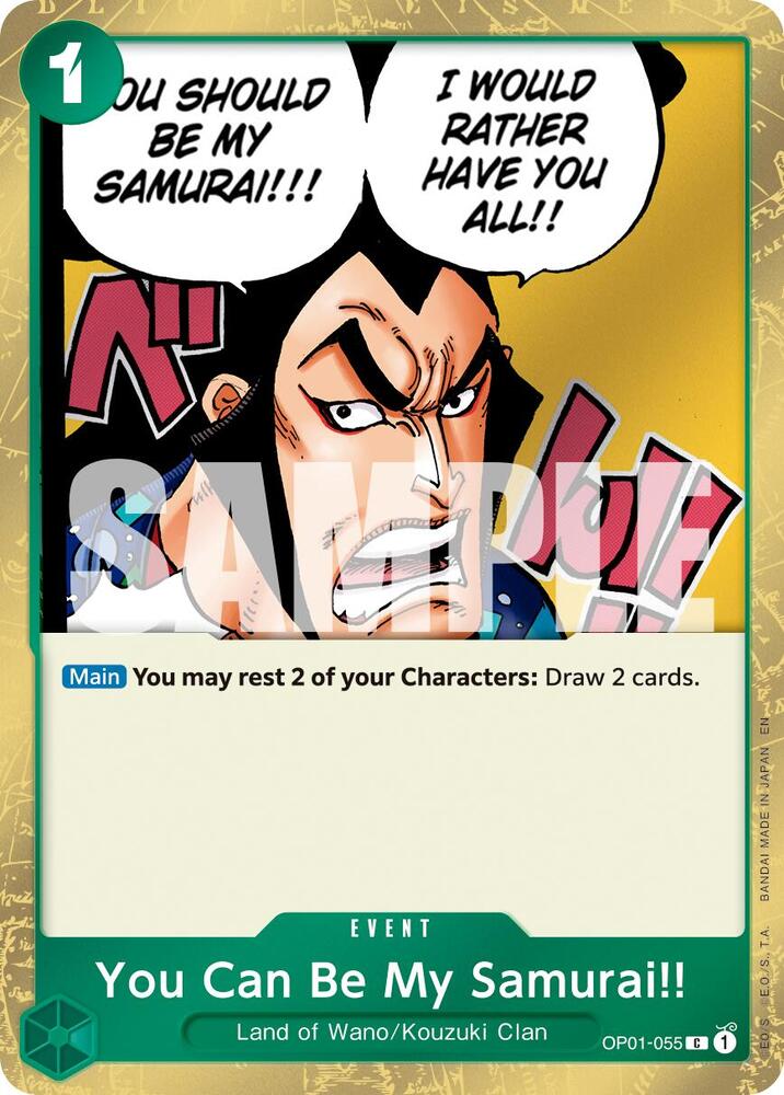 OP01-055 C You Can Be My Samurai (Pirate Flag Foil) EN