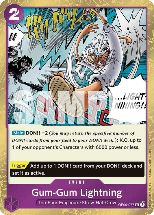 OP09-077 UC Gum-Gum Lightning (Pirate Flag Foil) EN