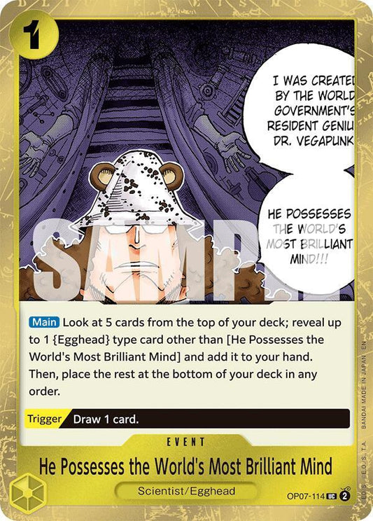 OP07-114 UC He Possesses the World's Most Brilliant Mind (Pirate Flag Foil) EN