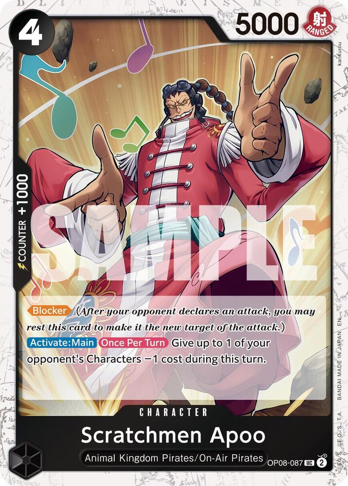 OP08-087 UC Scratchmen Apoo (Pirate Flag Foil) EN