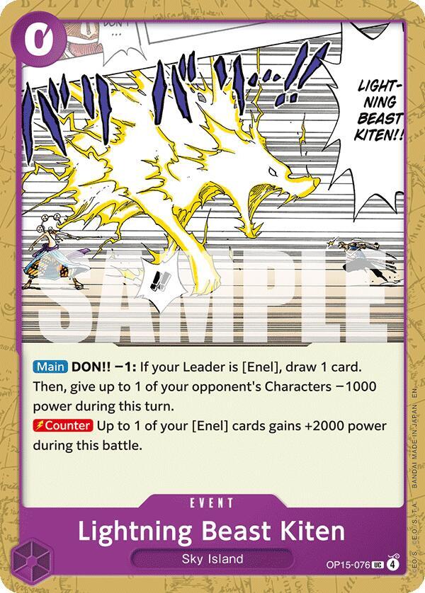 OP15-076 UC Lightning Beast Kiten EN