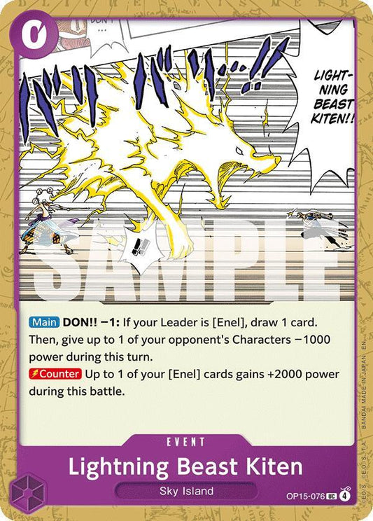 OP15-076 UC Lightning Beast Kiten EN