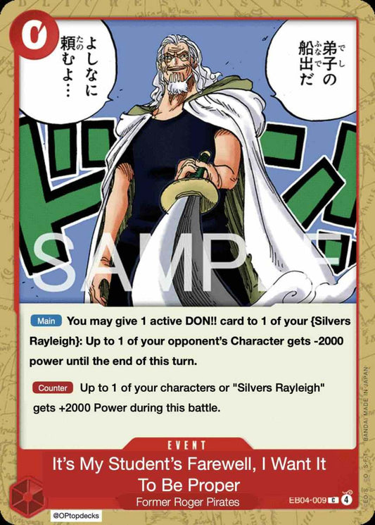 EB04-009 C It's My Student's Farewell. I Want It to Be Proper. EN