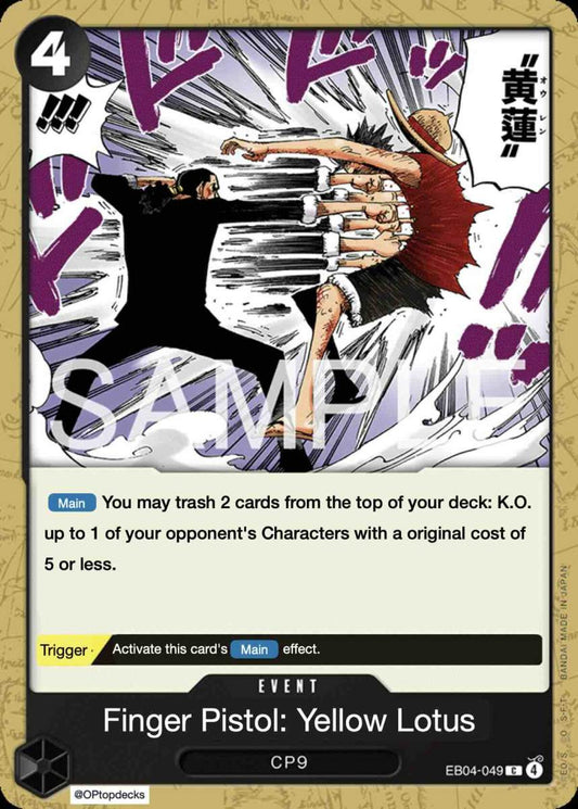 EB04-049 C Finger Pistol Yellow Lotus EN