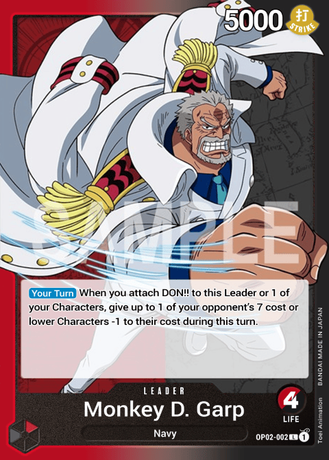OP02-002 L Monkey.D.Garp EN