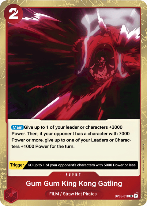 OP06-018 R Gum-Gum King Kong Gatling EN