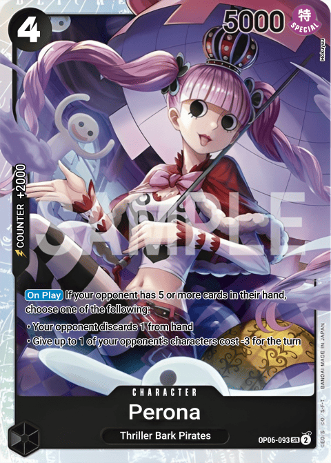 JEU DE CARTES Perona (parallèle) OP06-093 SR Wings Of Captain ONE PIECE - Foto 3