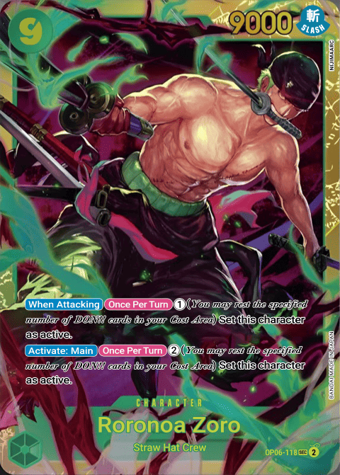 OP06-118 SEC Roronoa Zoro EN