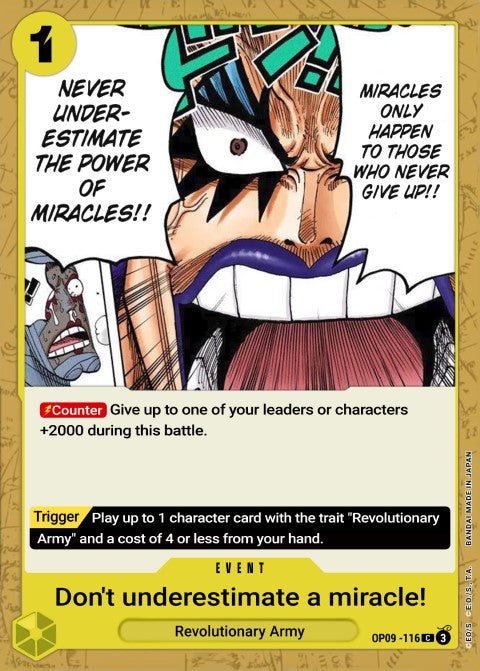 OP09-116 C Never Underestimate the Power of Miracles!! EN