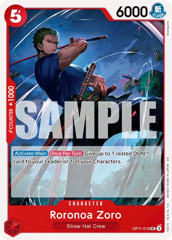 OP11-016 UC Roronoa Zoro EN