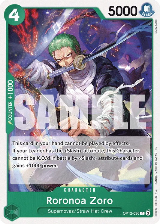 OP12-036 C Roronoa Zoro EN