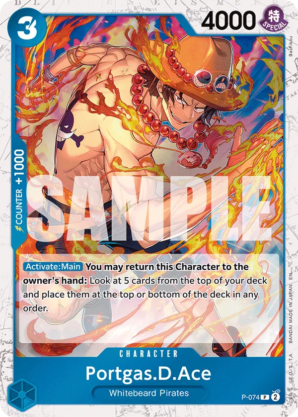 P-074 Portgas.D.Ace (Pirate Flag Foil) EN